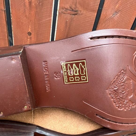 Free People Roundhouse Stitch Suede Embroidered Western Knee High Boots 38EU - Picture 8 of 10